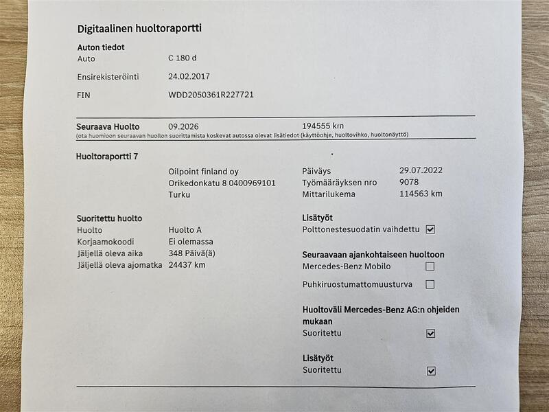 Mercedes-Benz C vaihtoauto