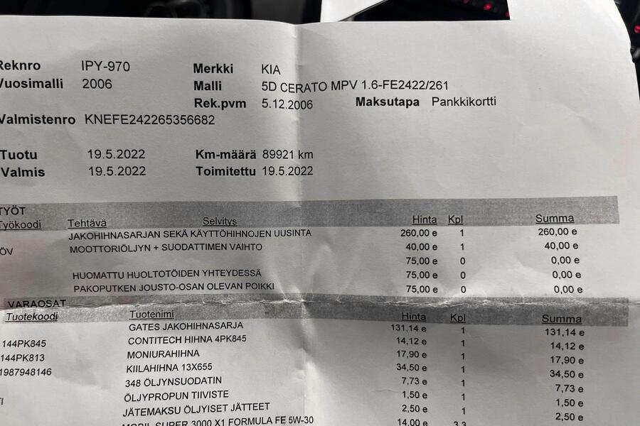 Kia Cerato vaihtoauto