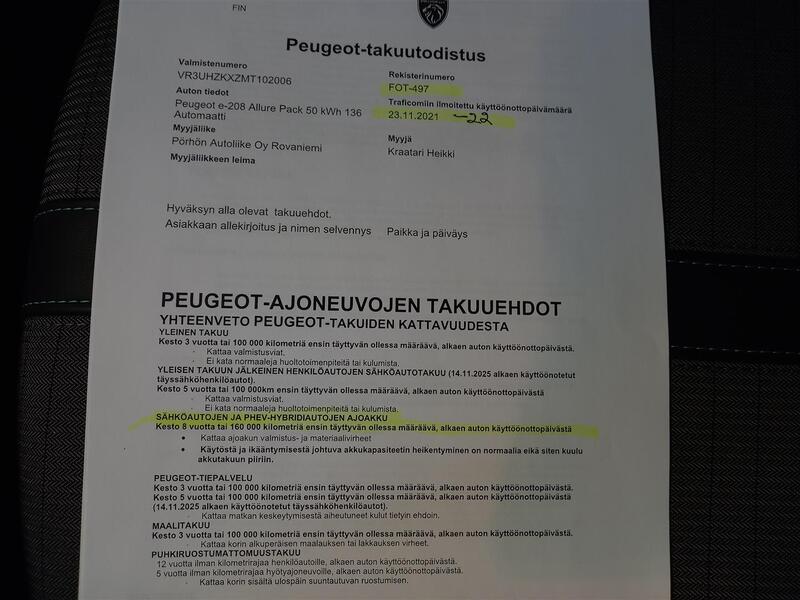 Peugeot e-208 vaihtoauto