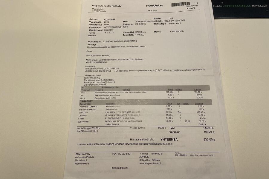 Opel Vivaro vaihtoauto