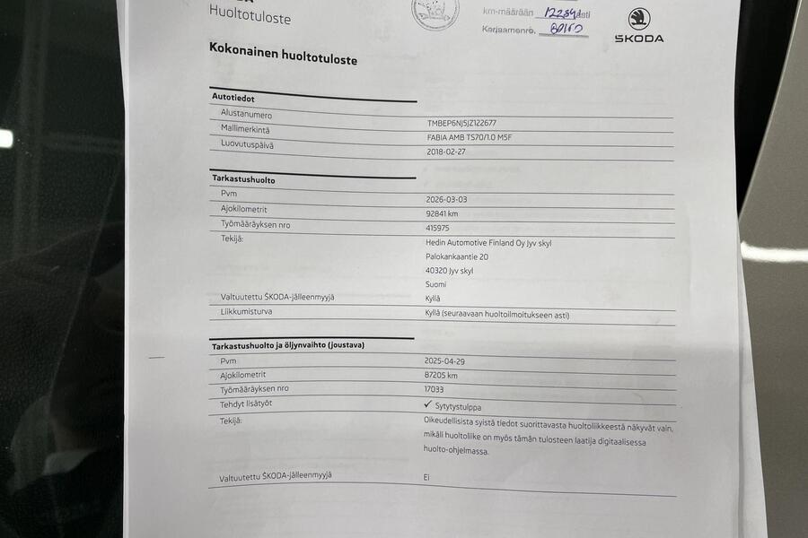 Skoda Fabia vaihtoauto