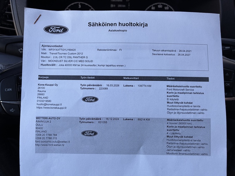 Ford Transit Custom vaihtoauto