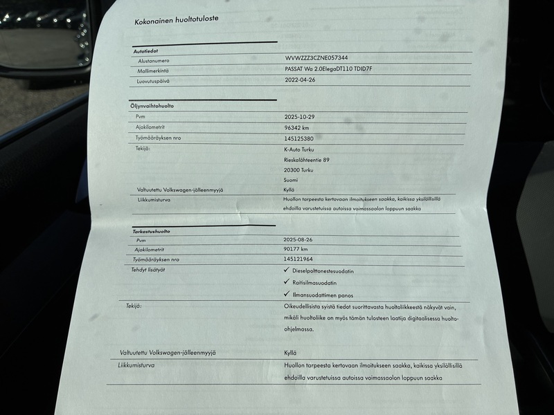 Volkswagen Passat vaihtoauto