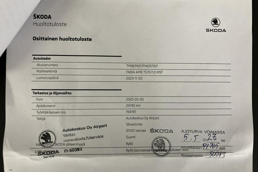 Skoda Fabia vaihtoauto