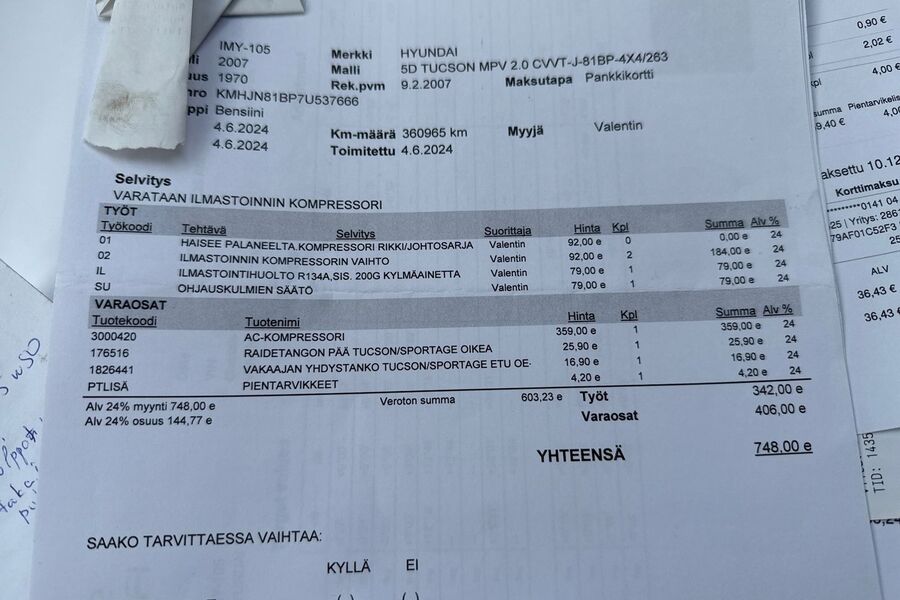 Hyundai Tucson vaihtoauto