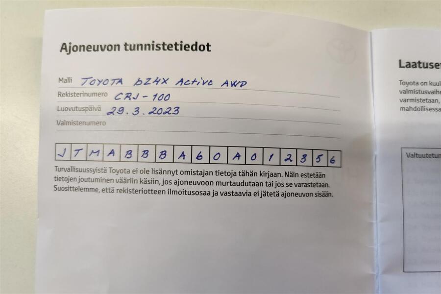 Toyota bZ4X vaihtoauto