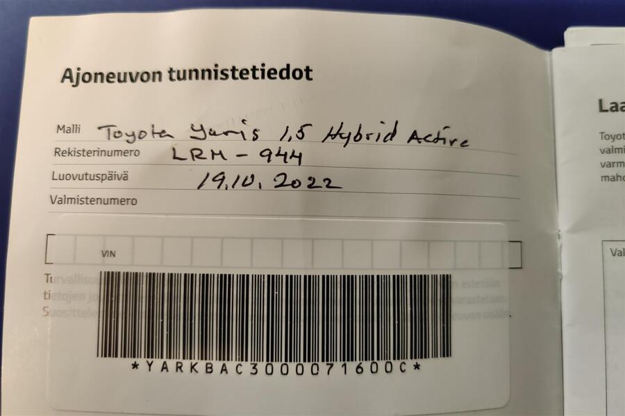 Toyota Yaris vaihtoauto