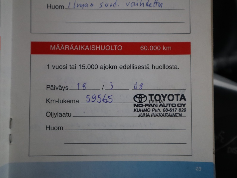 Toyota Avensis vaihtoauto