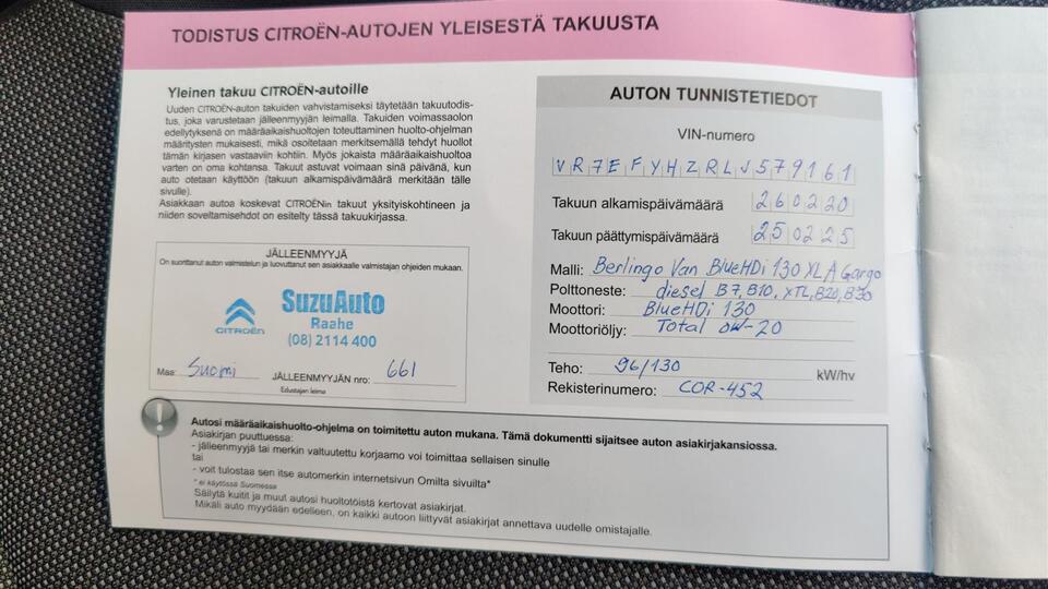 Citroën Berlingo Van vaihtoauto