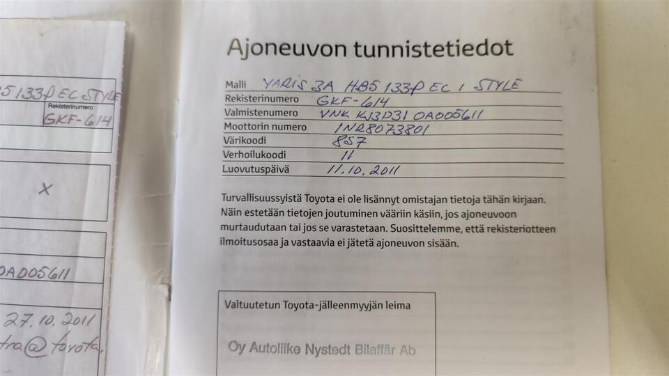 Toyota Yaris vaihtoauto