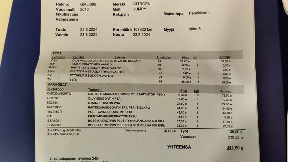 Citroën Jumpy vaihtoauto