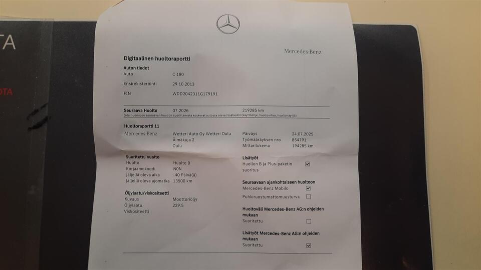 Mercedes-Benz C vaihtoauto