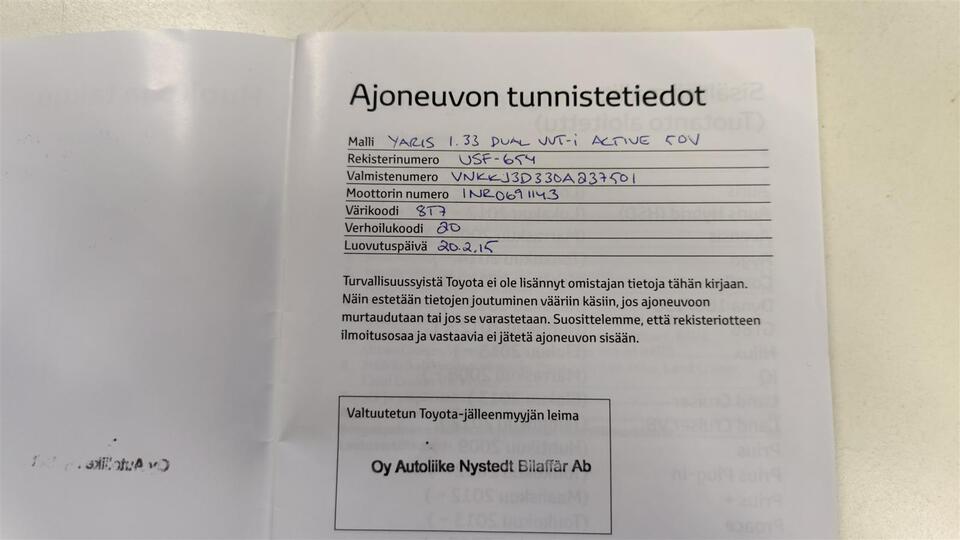 Toyota Yaris vaihtoauto