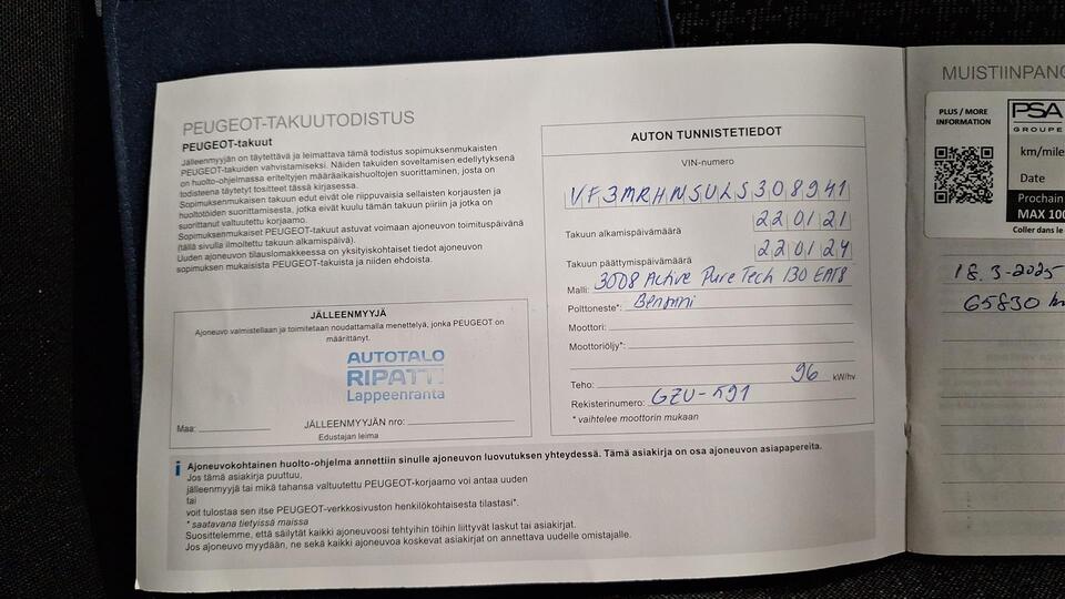 Peugeot 3008 vaihtoauto