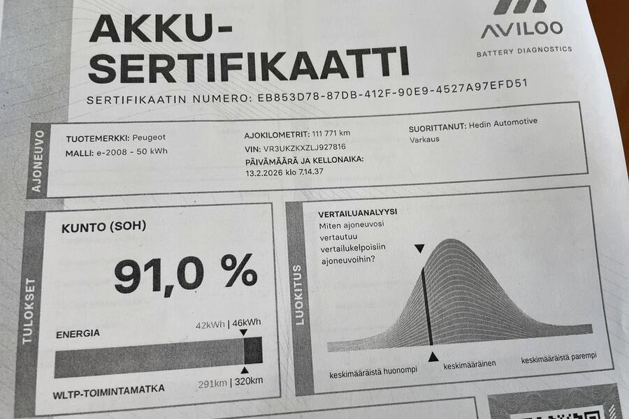Peugeot e-2008 vaihtoauto
