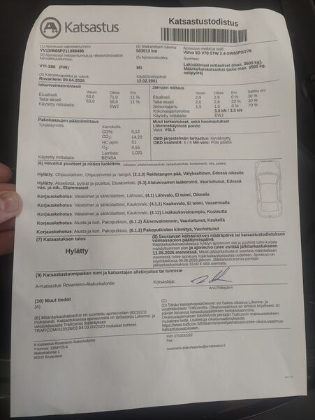 Volvo V70 vaihtoauto