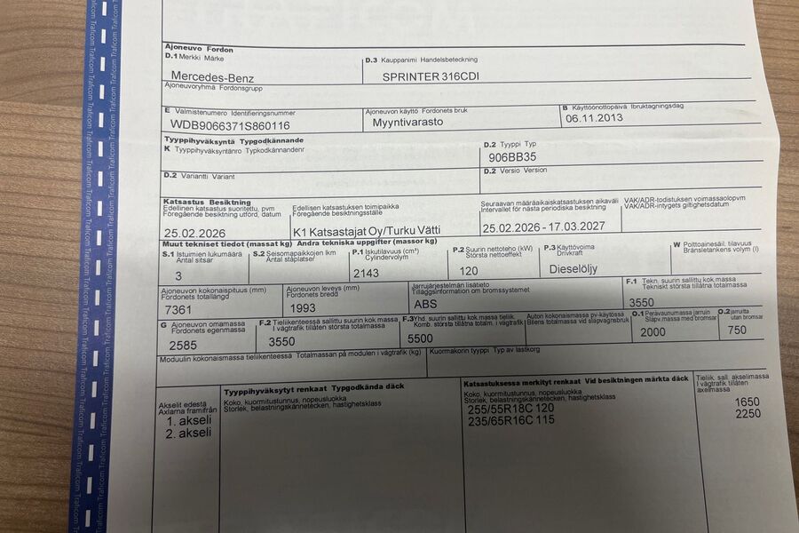 Mercedes-Benz Sprinter vaihtoauto