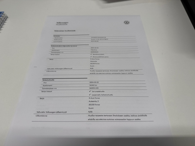 Volkswagen Touran vaihtoauto