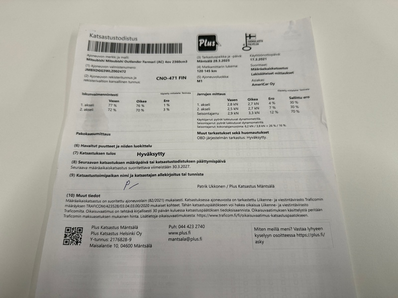 Mitsubishi Outlander PHEV vaihtoauto