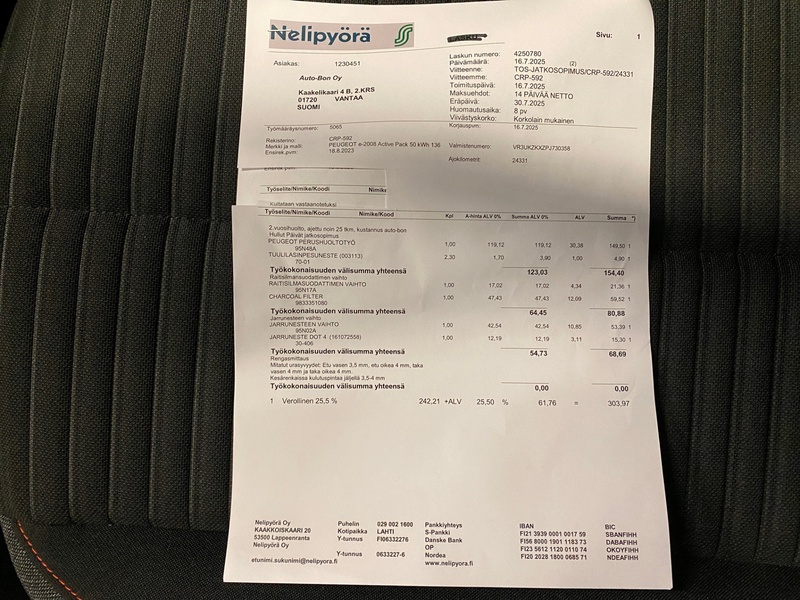 Peugeot e-2008 vaihtoauto