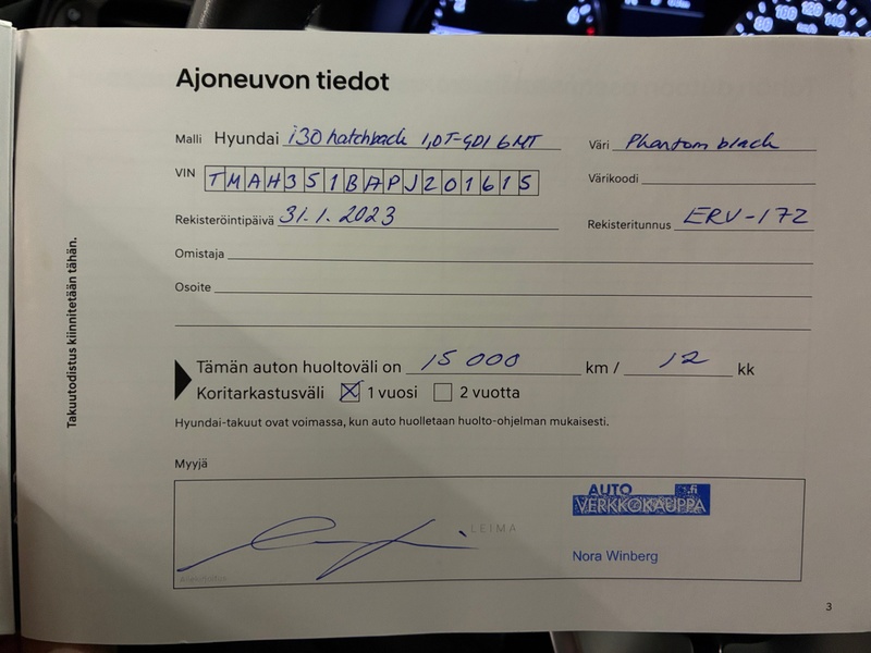 Hyundai i30 Hatchback vaihtoauto