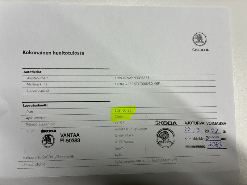 Skoda Kamiq vaihtoauto