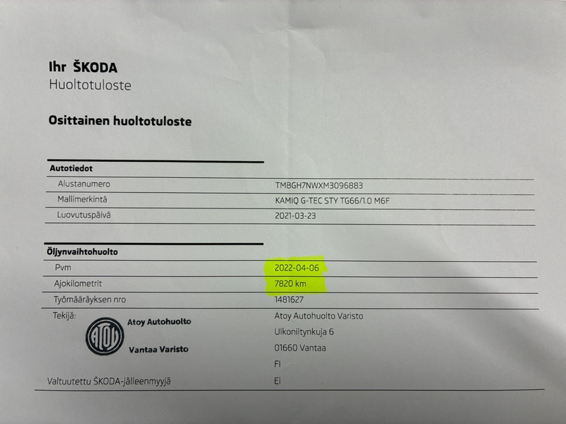 Skoda Kamiq vaihtoauto