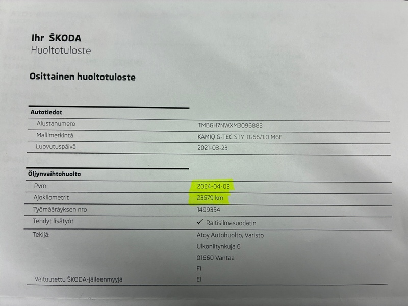 Skoda Kamiq vaihtoauto