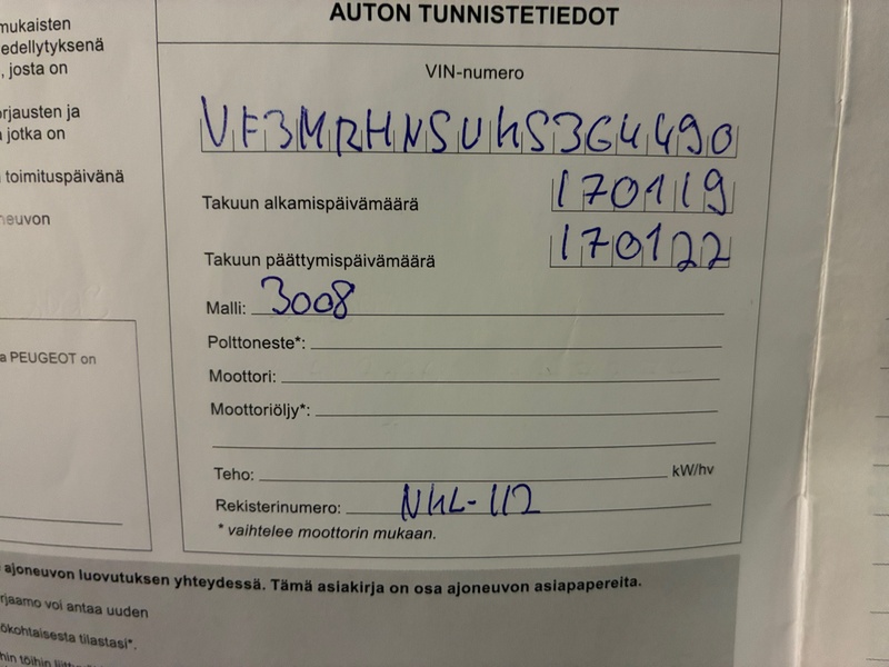 Peugeot 3008 vaihtoauto
