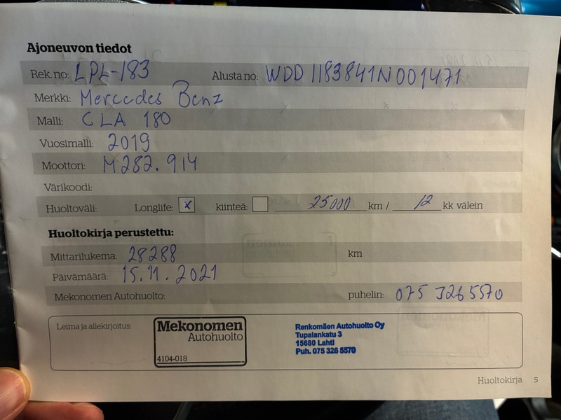 Mercedes-Benz CLA-sarja vaihtoauto