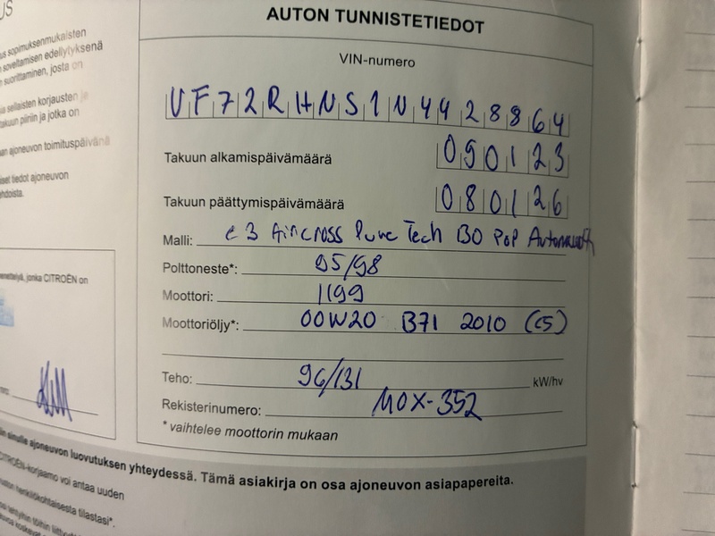 Citroën C3 Aircross vaihtoauto