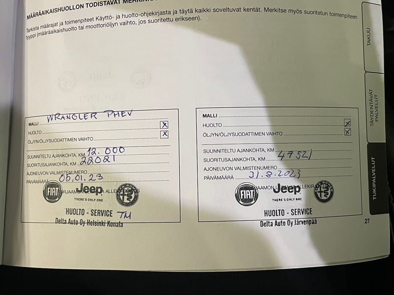 Jeep Wrangler vaihtoauto