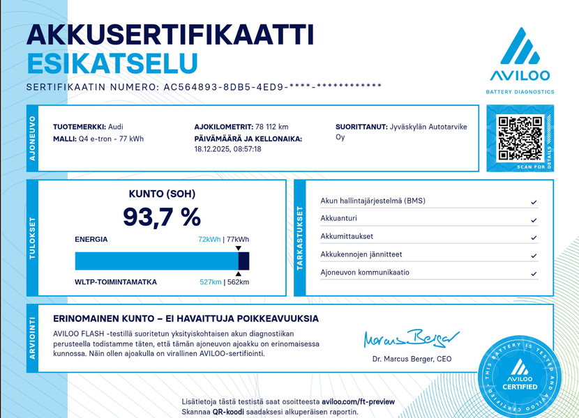 Audi Q4 e-tron vaihtoauto