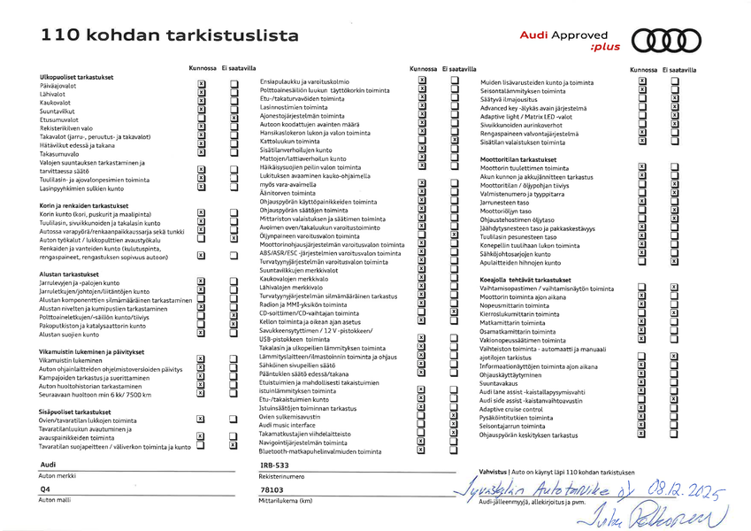 Audi Q4 e-tron vaihtoauto