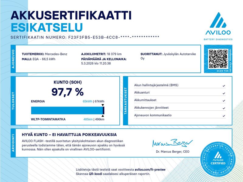 Mercedes-Benz EQA vaihtoauto